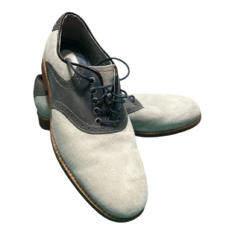 Johnston & Murphy Men's Gray & Black saddle Shoes